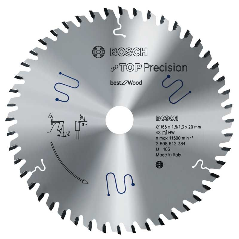 BOSCH 165MM X 20 X 20T PLUNGE SAW BLADE 2608642385