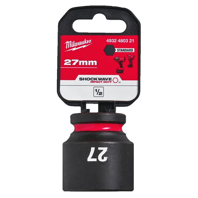 Milwaukee 1/2" Impact Socket STD 27mm 4932480321