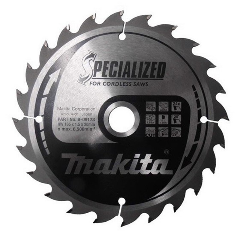 MAKITA TCT BLADE 165MM X 20MM X 24T B-09173