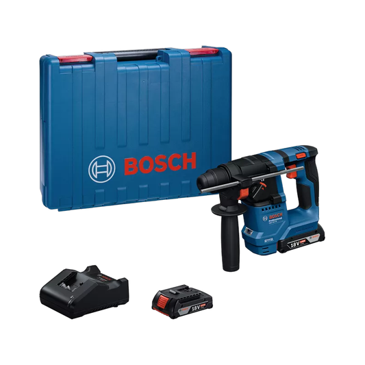 Bosch GBH18V-18 SDS+ Hammer Drill Kit Comes With 2x 2Ah & Charger in Carry Case 0611927070