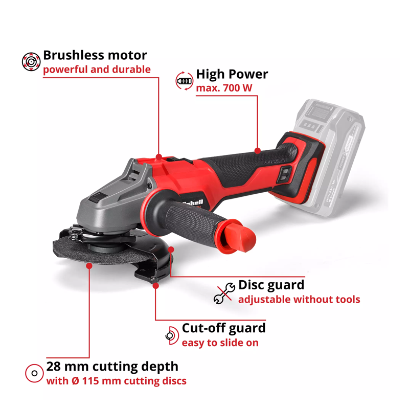 Einhell 18V Professional Automotive Twinpack (115mm Grinder, 260nm Impact Wrench, 2x 5.2Ah Batteries, Charger)