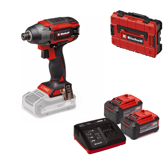Einhell TP-CI 18/220 Li BL - Solo PXC 18V 220NM Professional Brushless Impact Driver Kit (2x 5.2Ah & Charger in a Case) 4510085