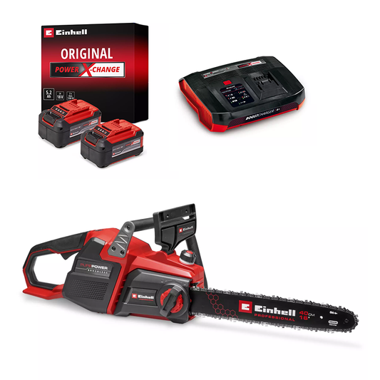 Einhell GP-LC 36/40 Li BL-Solo PXC 36V Cordless Professional Brushless Chainsaw 40cm Kit (2x 5.2Ah & Boost Charger) 4600050
