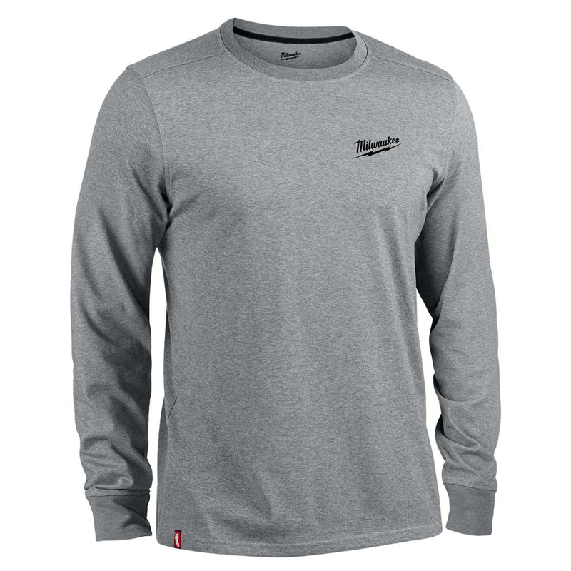 Milwaukee Work T-shirt Small Grey Long Sleeve 4932492988
