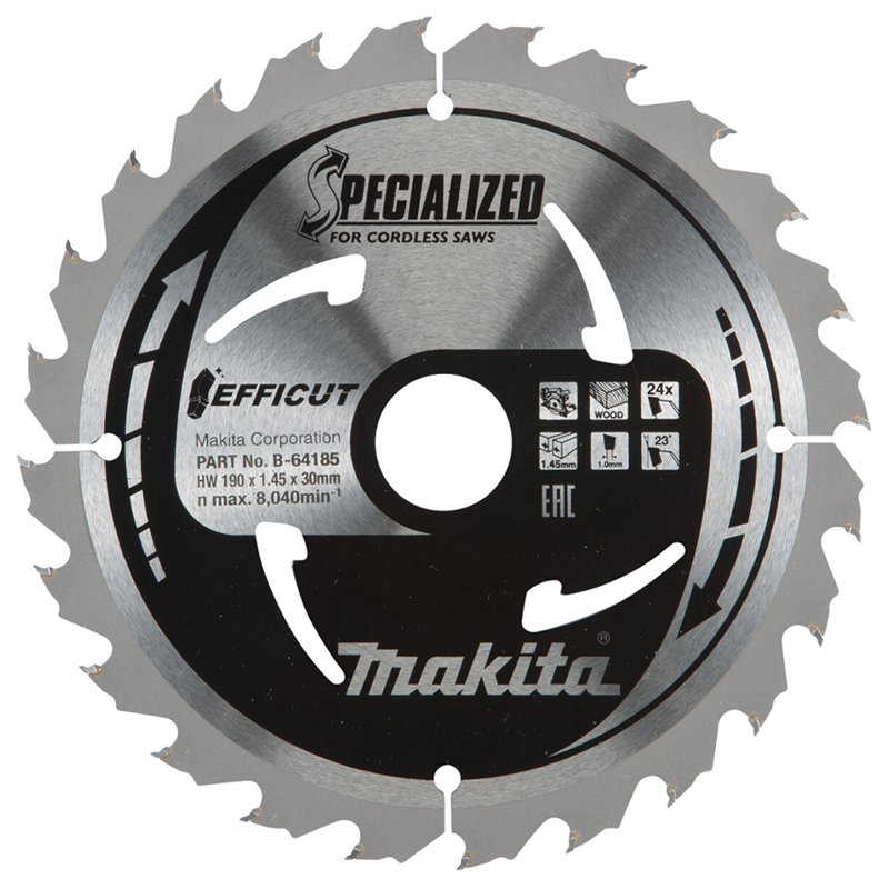 MAKITA SPECIALIZED EFFICUT TCT BLADE 190MM B-64185