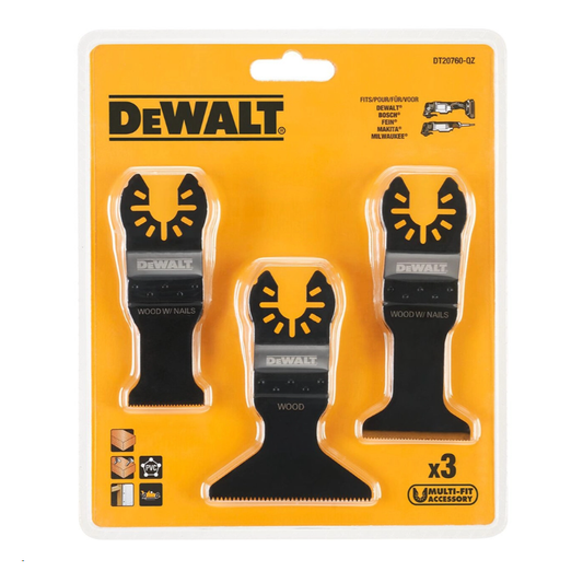 DeWALT 3pc Multi Tool Accessory Set DT20760-QZ