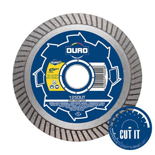 Duro Ultra 250mm x 25.4mm Cont Rim Tile Blade
