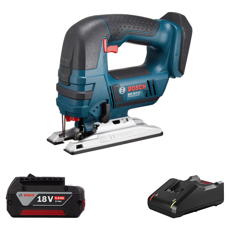 Bosch GST18VLIN 18V Jigsaw Body in L-Boxx Kit (5.0Ah & Charger)