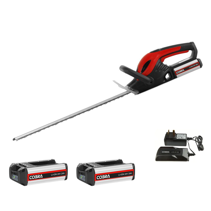 Cobra 24V 2Ah 50cm Hedge Trimmer Bundle H5024V (With 2X Batteries & Charger)