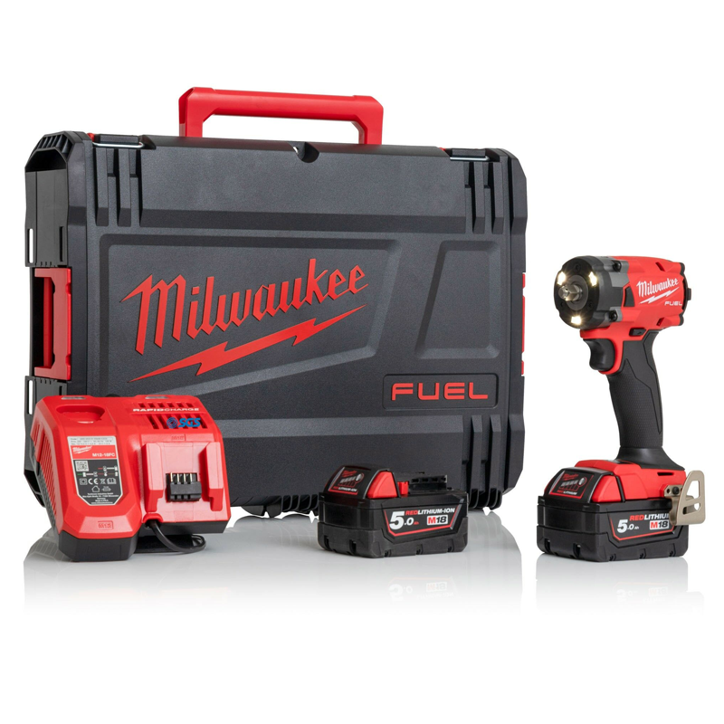 Milwaukee M18FIW2F38-502X M18 Fuel 3/8" Wrench C/W 2 X 5.0AH