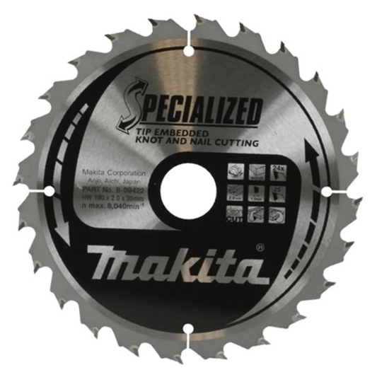 MAKITA SPECIALIZED TIP EMBEDDED 235MM 24T TIP EMBEDDED TCT BLADE