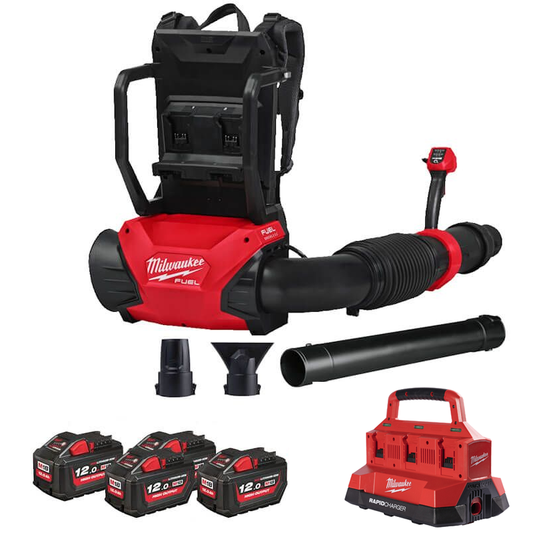 Milwaukee M18F2BPB-124 Dual Battery Backpackpack Blower Kit