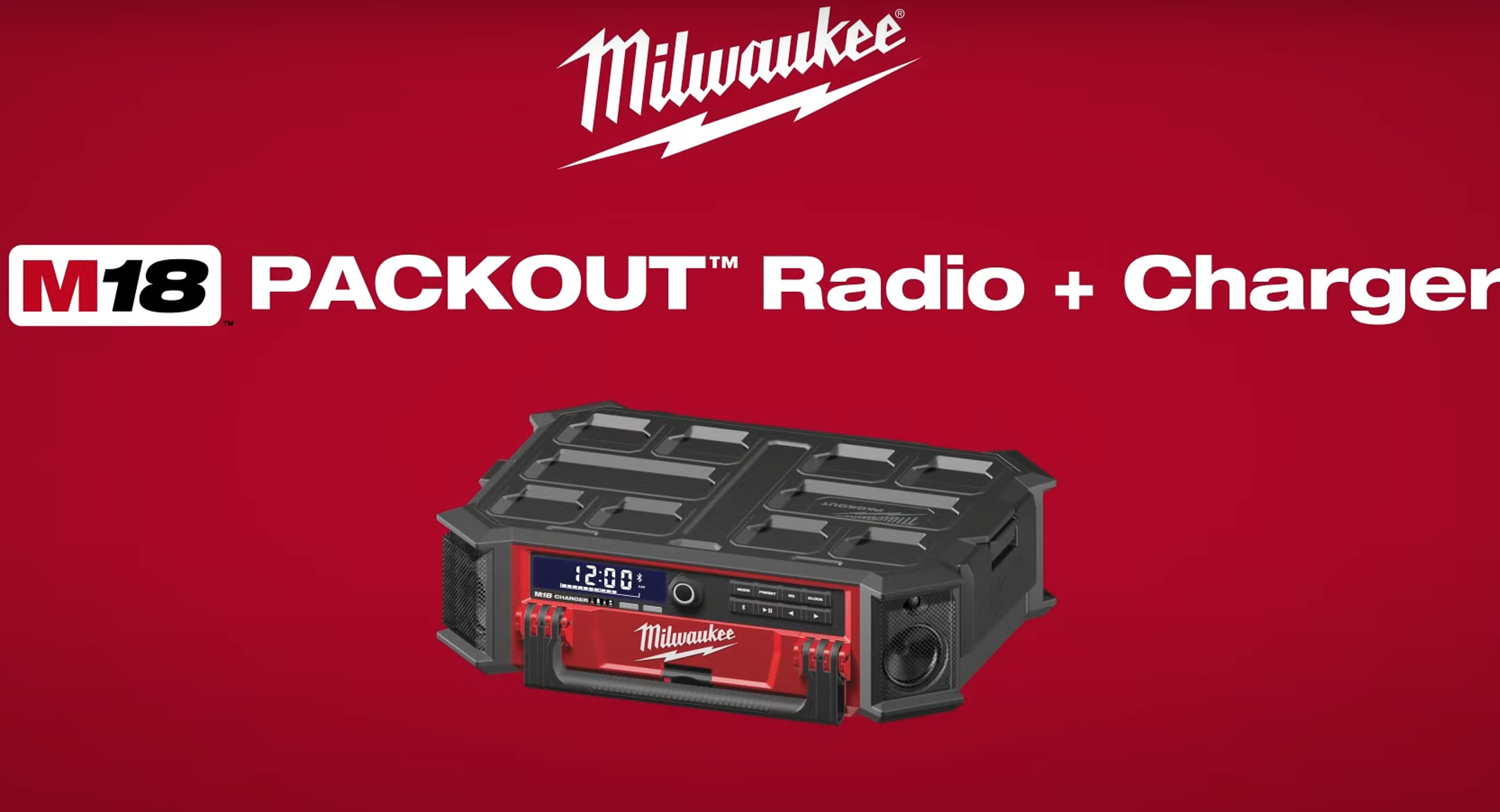 Load video: Milwaukee® PACKOUT™ Radio + Charger