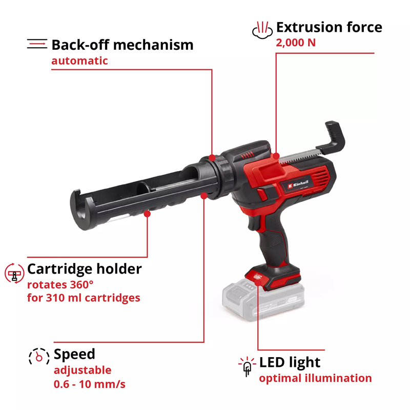 Einhell TE-SG 18/10 Li-Solo 18V Caulking Gun (Body) 4522250